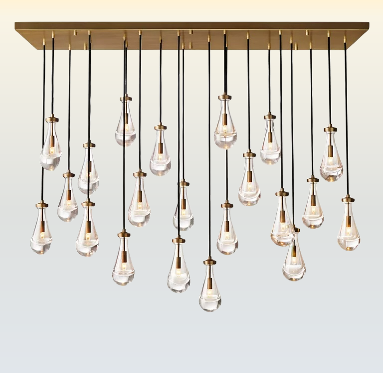 Raindrop Linear Chandelier 72"