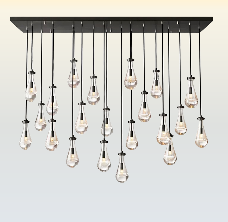 Raindrop Linear Chandelier 72"