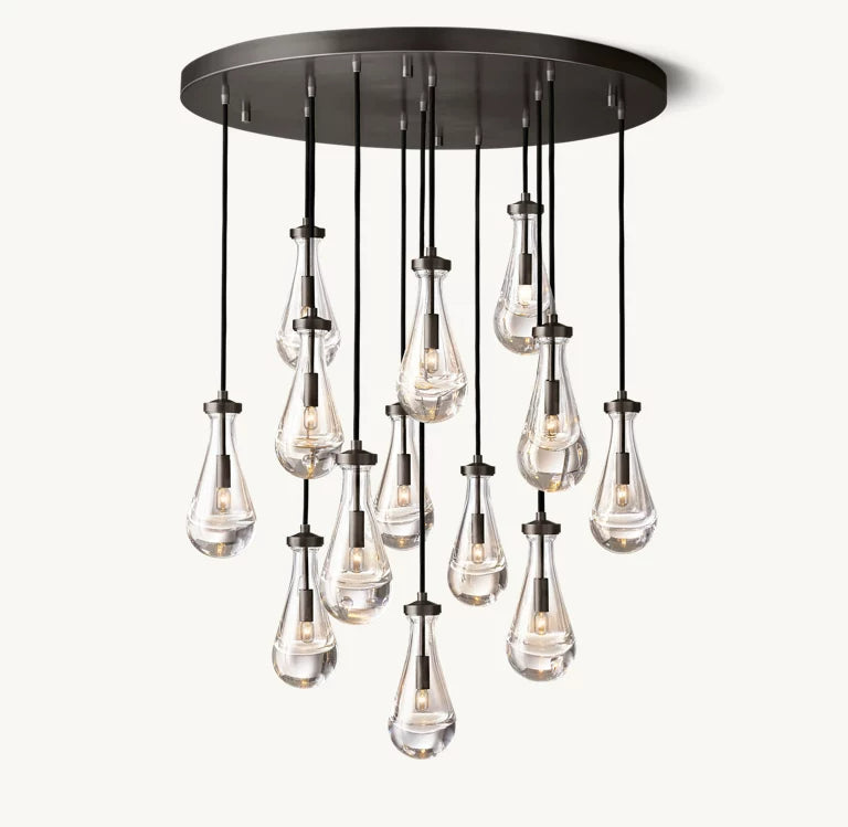 Raindrop Round Chandelier 36''