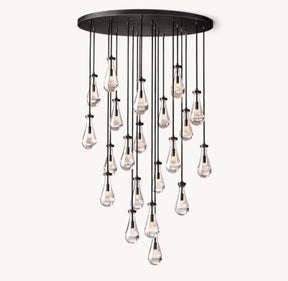 Raindrop Round Chandelier  47"