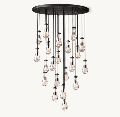 Raindrop Round Chandelier  47"