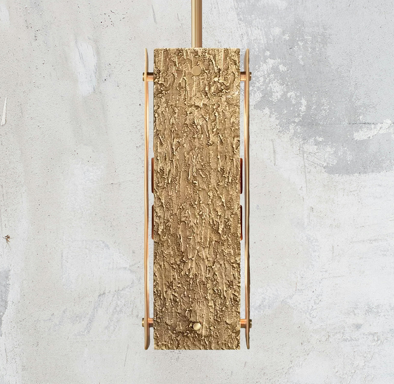 Vouvany Rectangular Pendant 19"