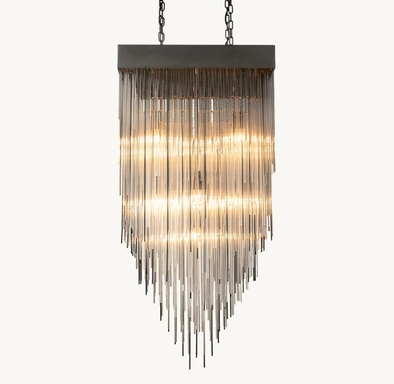 Cascade Square & Rectangular Chandelier D 20'' 30'' 54''