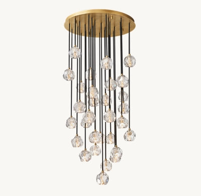 Belle Round Cluster Chandelier Clear / Smoky 14" 19" 24" 30" 40"