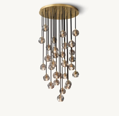 Belle Round Cluster Chandelier Clear / Smoky 14" 19" 24" 30" 40"