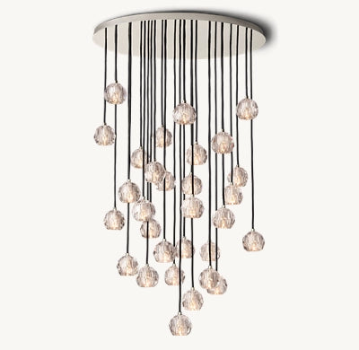 Belle Round Cluster Chandelier Clear / Smoky 14" 19" 24" 30" 40"