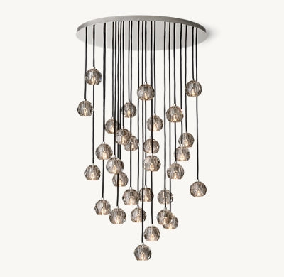 Belle Round Cluster Chandelier Clear / Smoky 14" 19" 24" 30" 40"