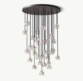 Belle Round Cluster Chandelier Clear / Smoky 14" 19" 24" 30" 40"