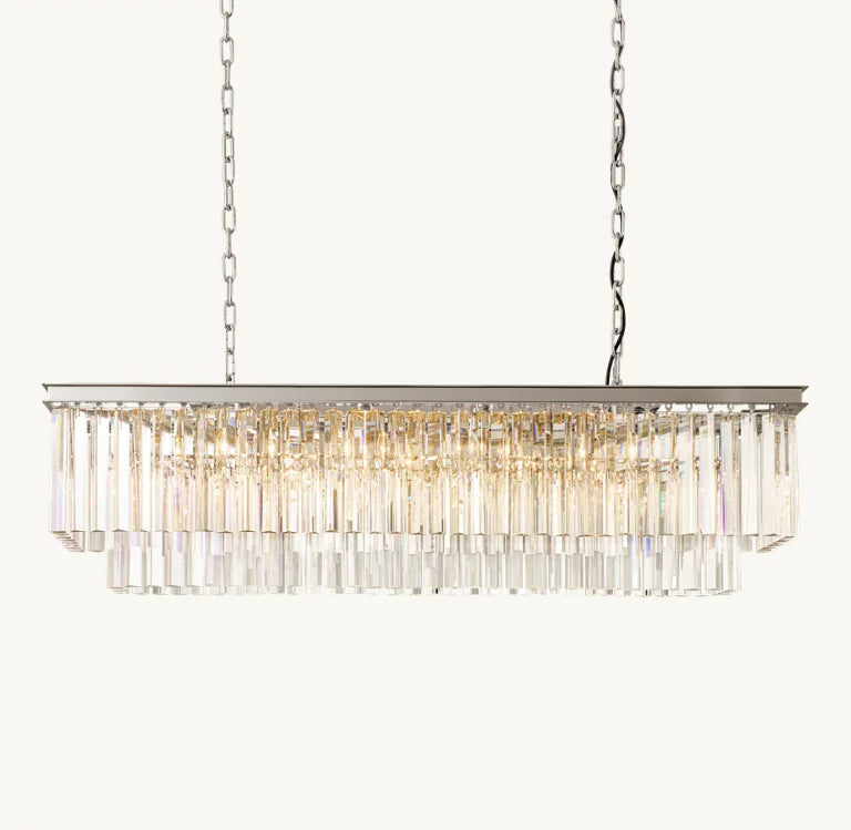 Odeon Rectangular Chandelier For Living Room Dining Room