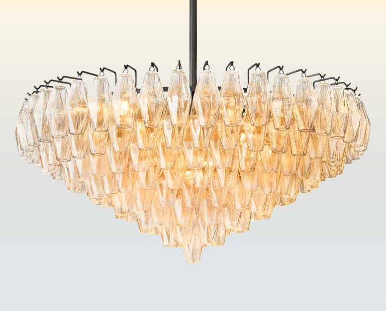 Chiara Glass Tiered Round Chandelier 37"