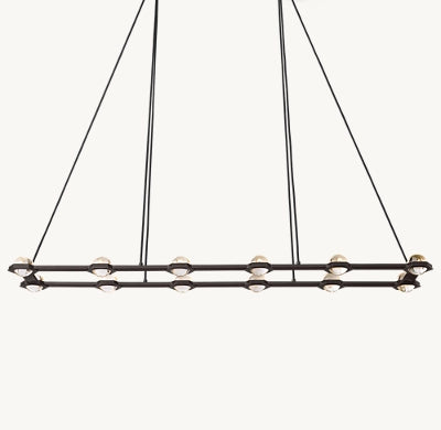 ECLATANT Crystal Rectangular Chandelier 54'' 72''