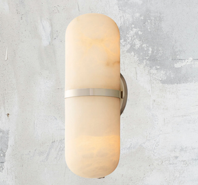 Dina Alabaster Capsule Wall Sconce 12.5"H