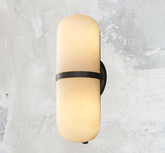 Dina Alabaster Capsule Wall Sconce 12.5"H