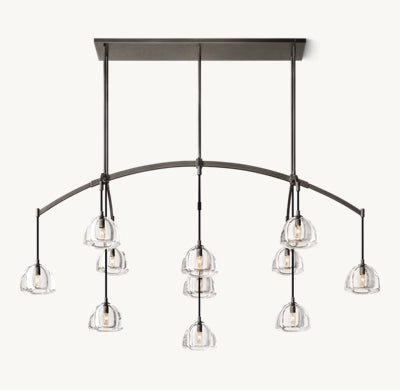 Hemisphere Linear Chandelier 54'' 72''