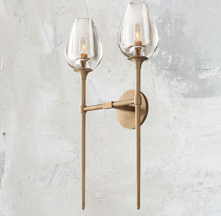 Tulip Shape Double Sconce