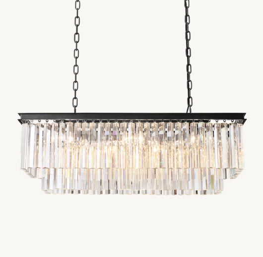 Odeon Rectangular Chandelier For Living Room Dining Room