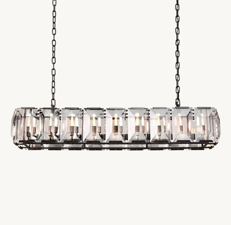 Harlow Crystal Rectangular Chandelier 42" 55" 62" 74"