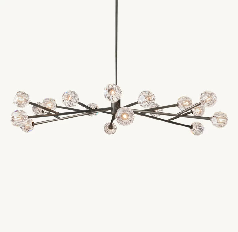 Belle Round Chandelier Clear and Smoke 24'' 36'' 48'' 60'' 72''