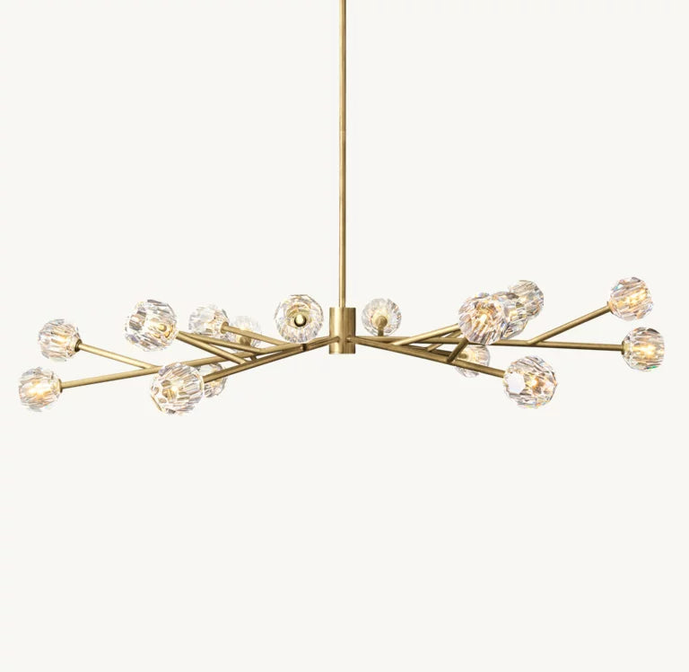 Belle Round Chandelier Clear and Smoke 24'' 36'' 48'' 60'' 72''