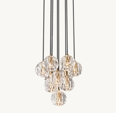 Belle Round Cluster Chandelier Clear / Smoky 14" 19" 24" 30" 40"