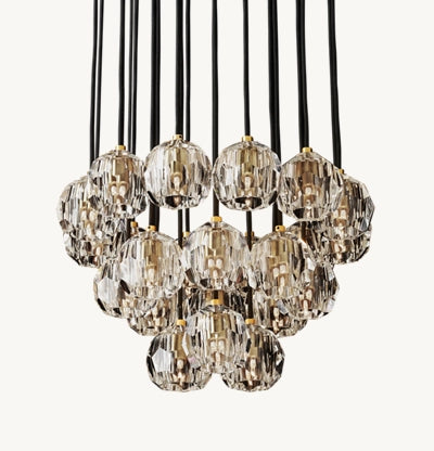 Belle Round Cluster Chandelier Clear / Smoky 14" 19" 24" 30" 40"