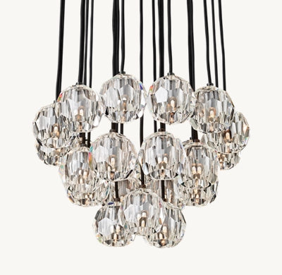 Belle Round Cluster Chandelier Clear / Smoky 14" 19" 24" 30" 40"