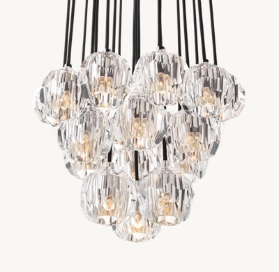 Belle Round Cluster Chandelier Clear / Smoky 14" 19" 24" 30" 40"