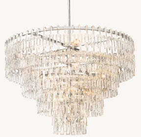 Marignac Crystal Chain  Multi-Tier Round Chandelier 36" 48" 60"