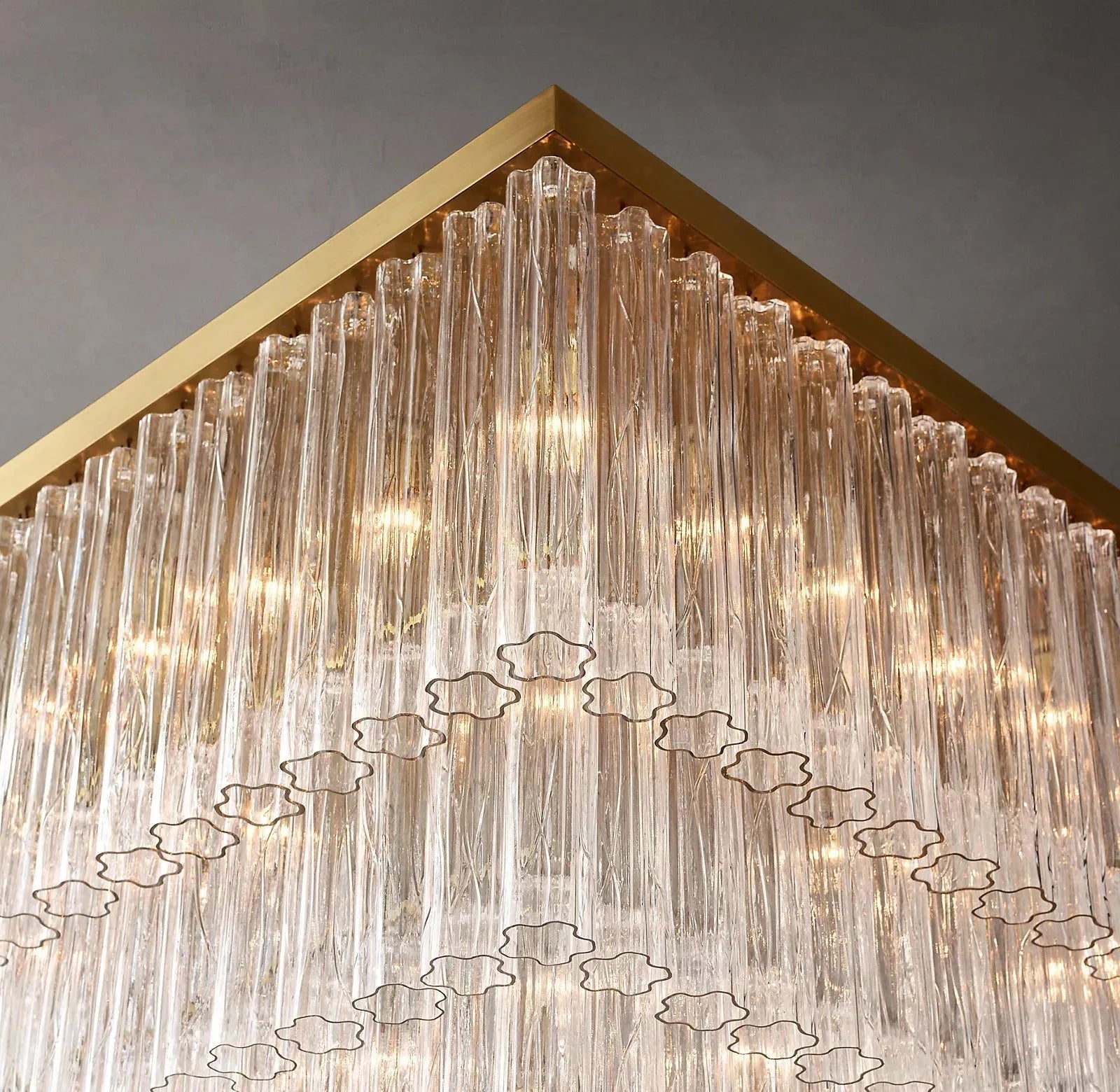 Ciel Glass Square Chandelier 45''