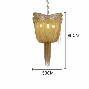 Aluminum Chain Tassel Pendant Chandelier