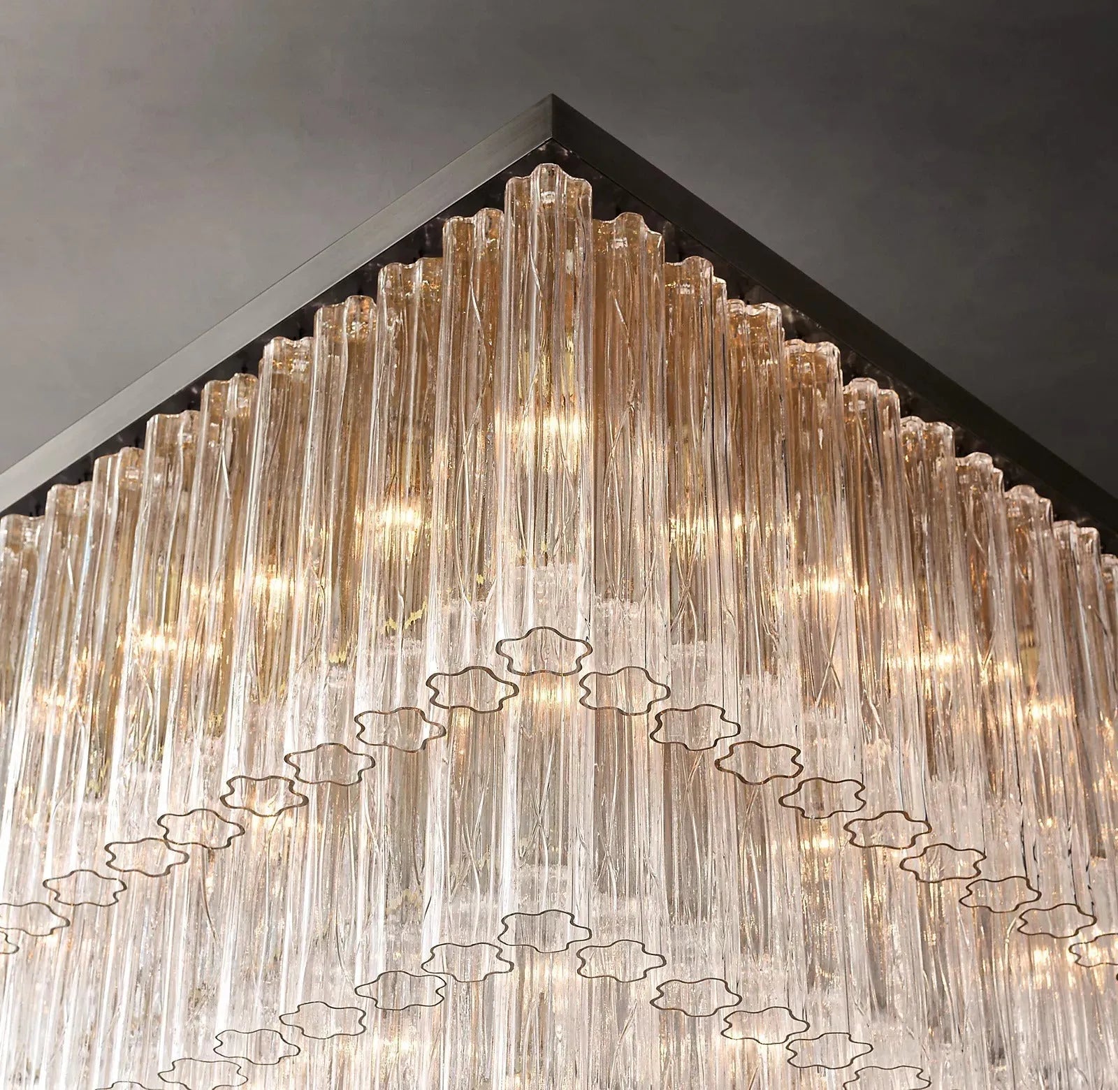 Ciel Glass Square Chandelier 45''