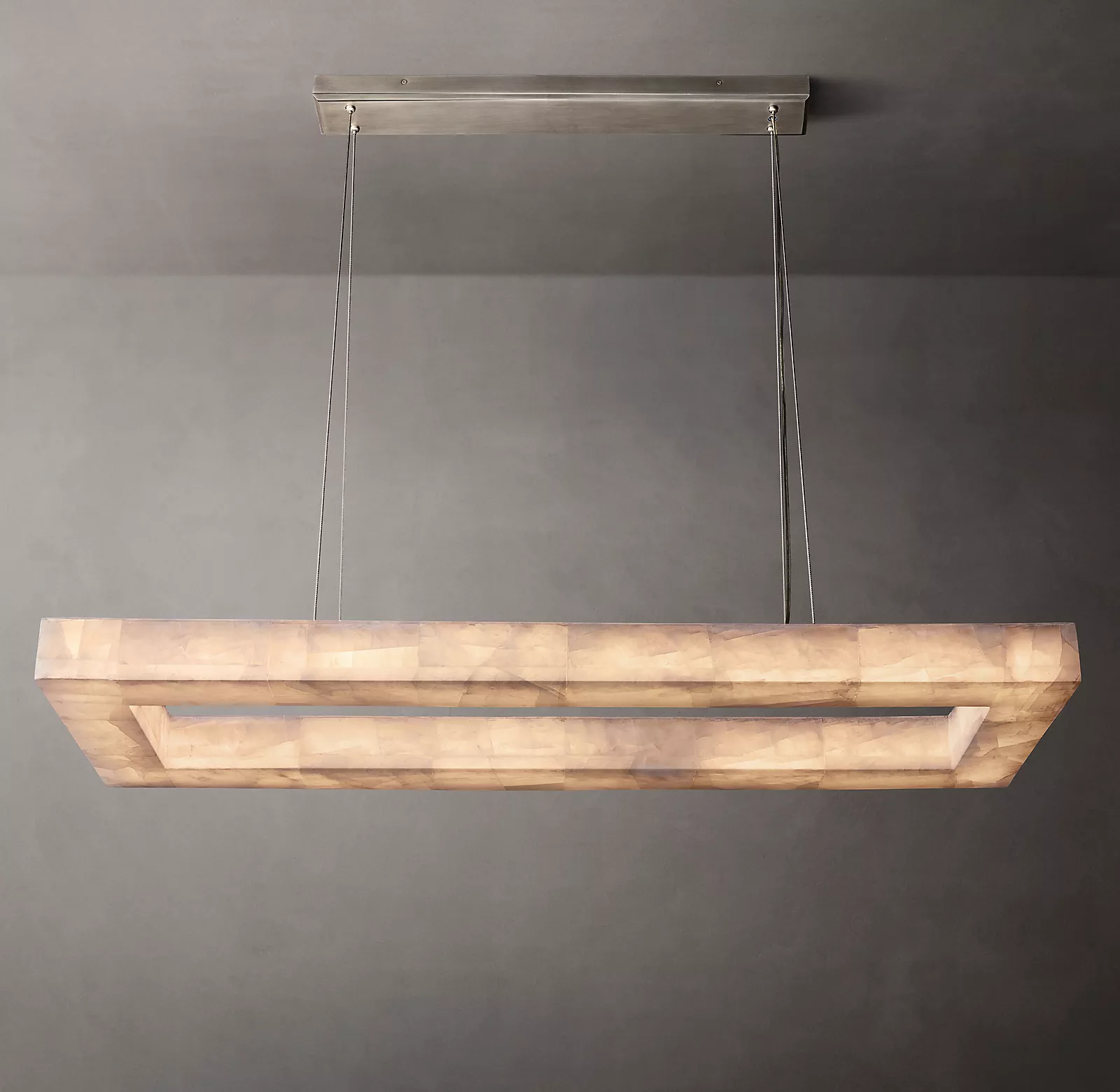 Handmade Calcite Rectangle Chandelier 54″ 72''