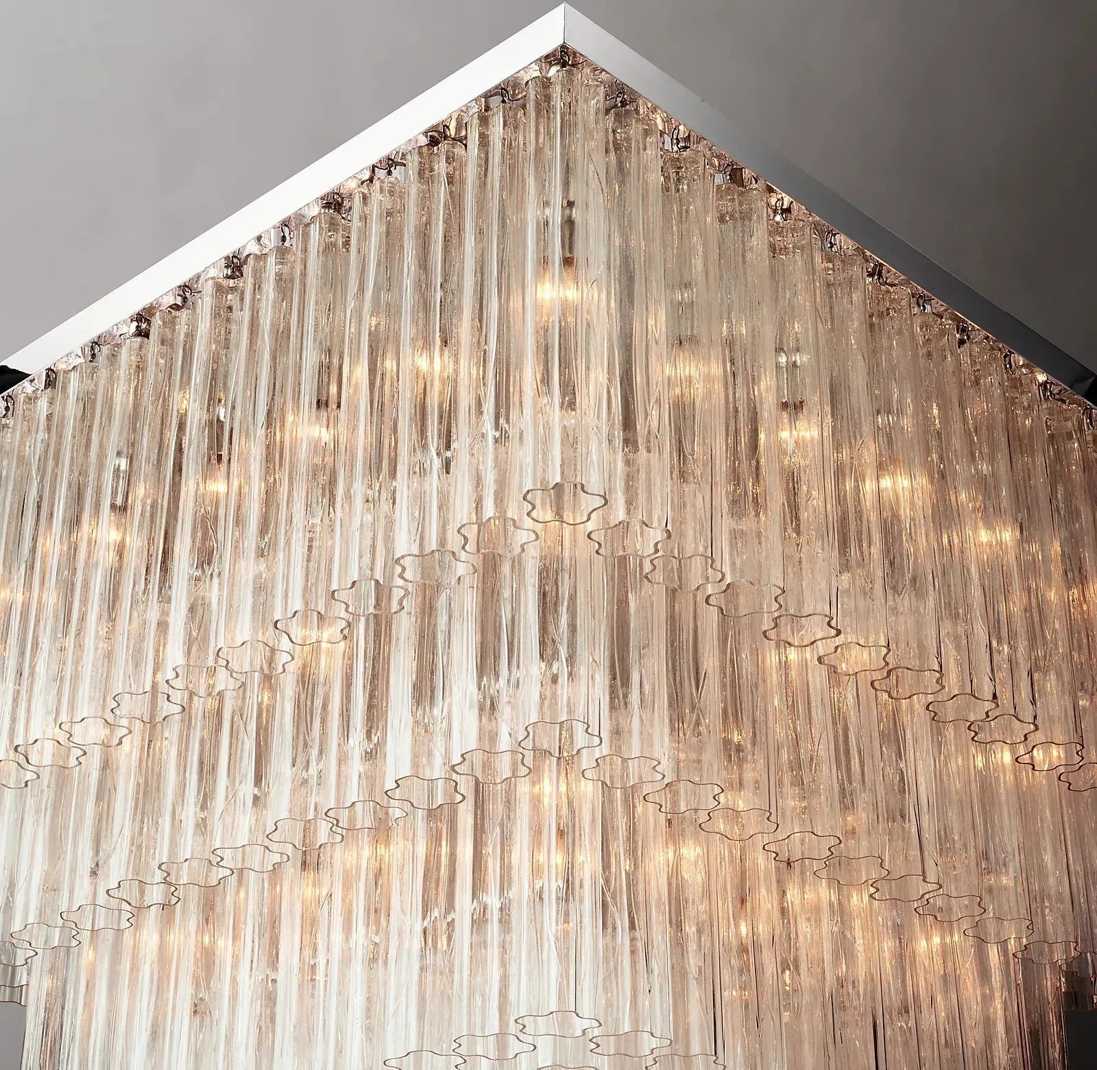 Ciel Glass Square Chandelier 45''