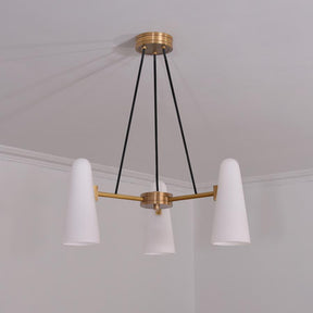 Gloria White Ceramics Round Chandelier 3 Lights