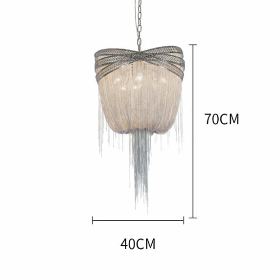 Aluminum Chain Tassel Pendant Chandelier