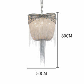 Aluminum Chain Tassel Pendant Chandelier