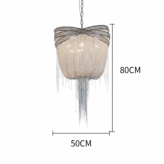 Aluminum Chain Tassel Pendant Chandelier