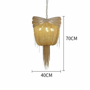 Aluminum Chain Tassel Pendant Chandelier