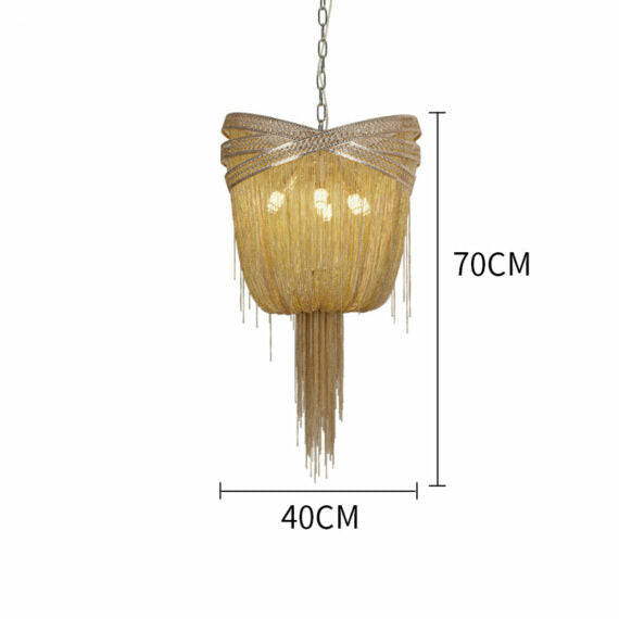 Aluminum Chain Tassel Pendant Chandelier