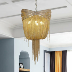 Aluminum Chain Tassel Pendant Chandelier