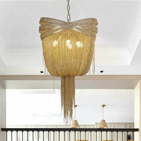 Aluminum Chain Tassel Pendant Chandelier