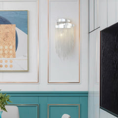 Modern Chain Tassel<br> 3 Lights Stacking Wall Sconce