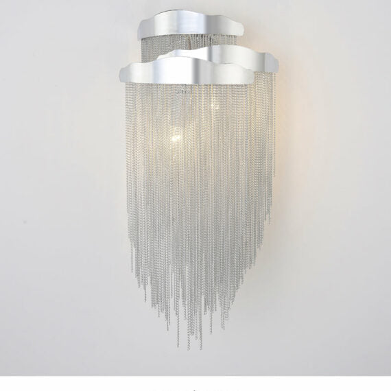 Modern Chain Tassel<br> 3 Lights Stacking Wall Sconce
