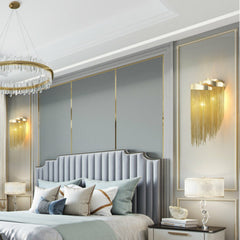 Modern Chain Tassel<br> 3 Lights Stacking Wall Sconce