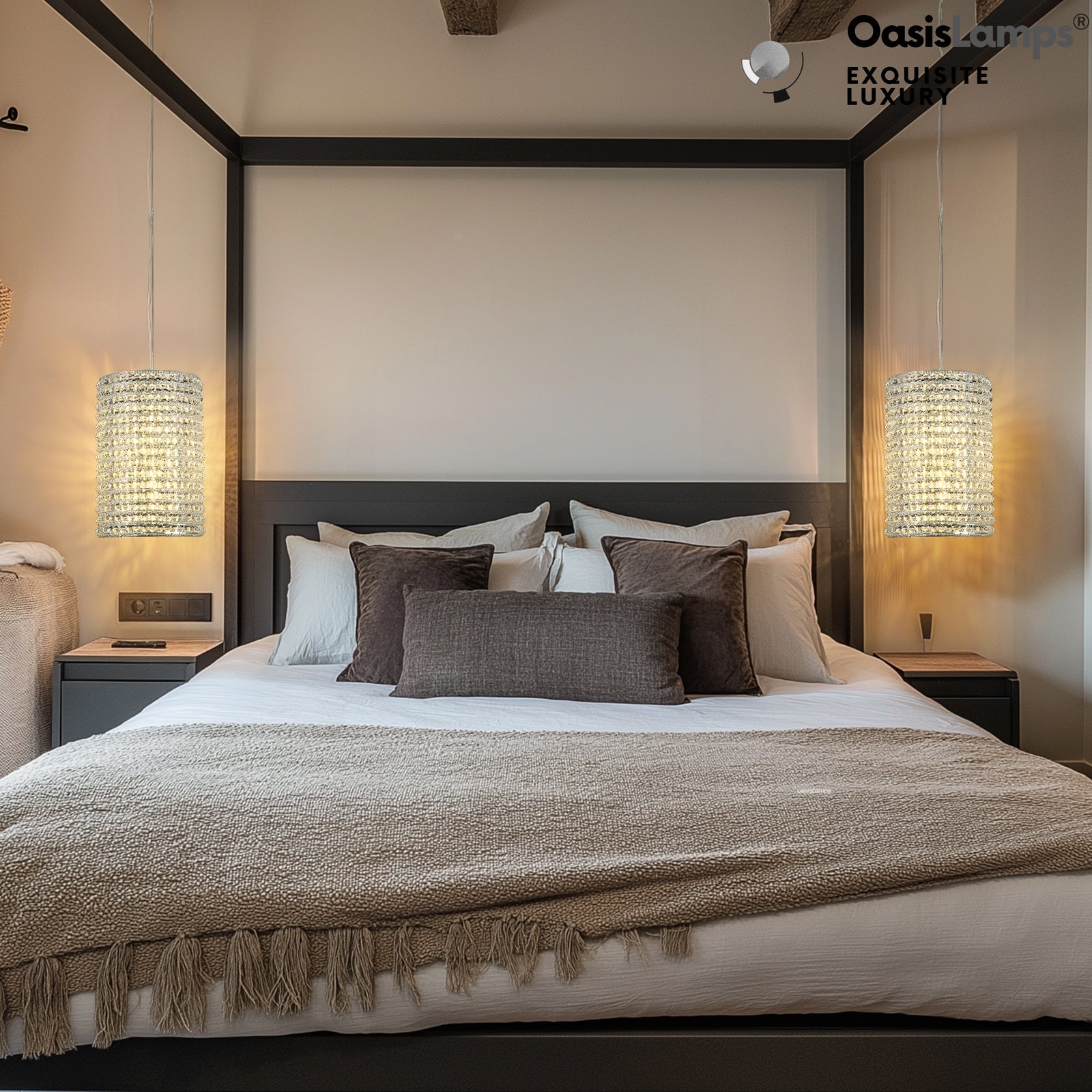 Stellar Beads Pendant Lights Smoke Clear 12"#Color_clear