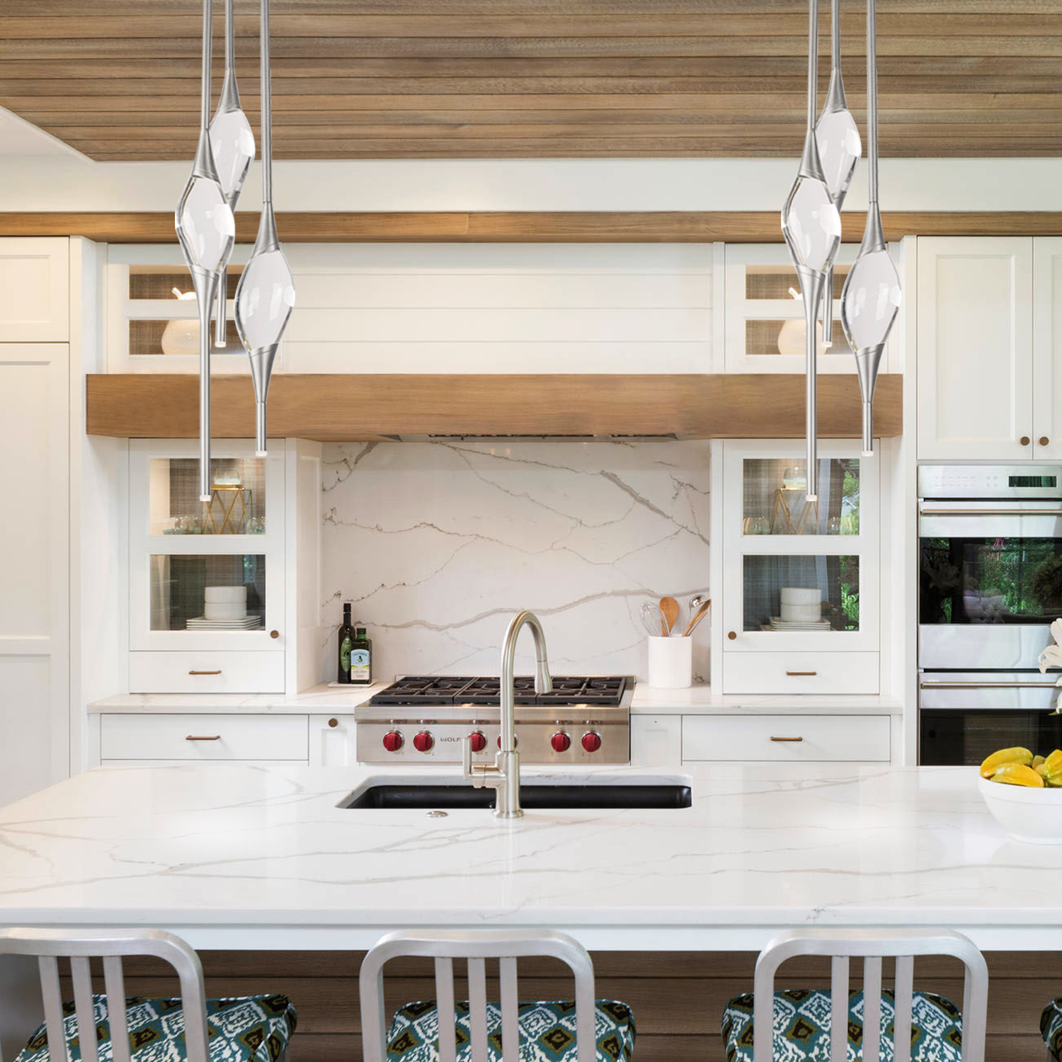 PEZEO 3-CRYSTAL Chandelier 8''DPEZZEO 3-CRYSTAL Chandelier D8''