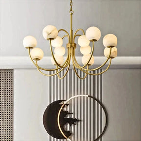 Opulent Alabaster Chandelier Light