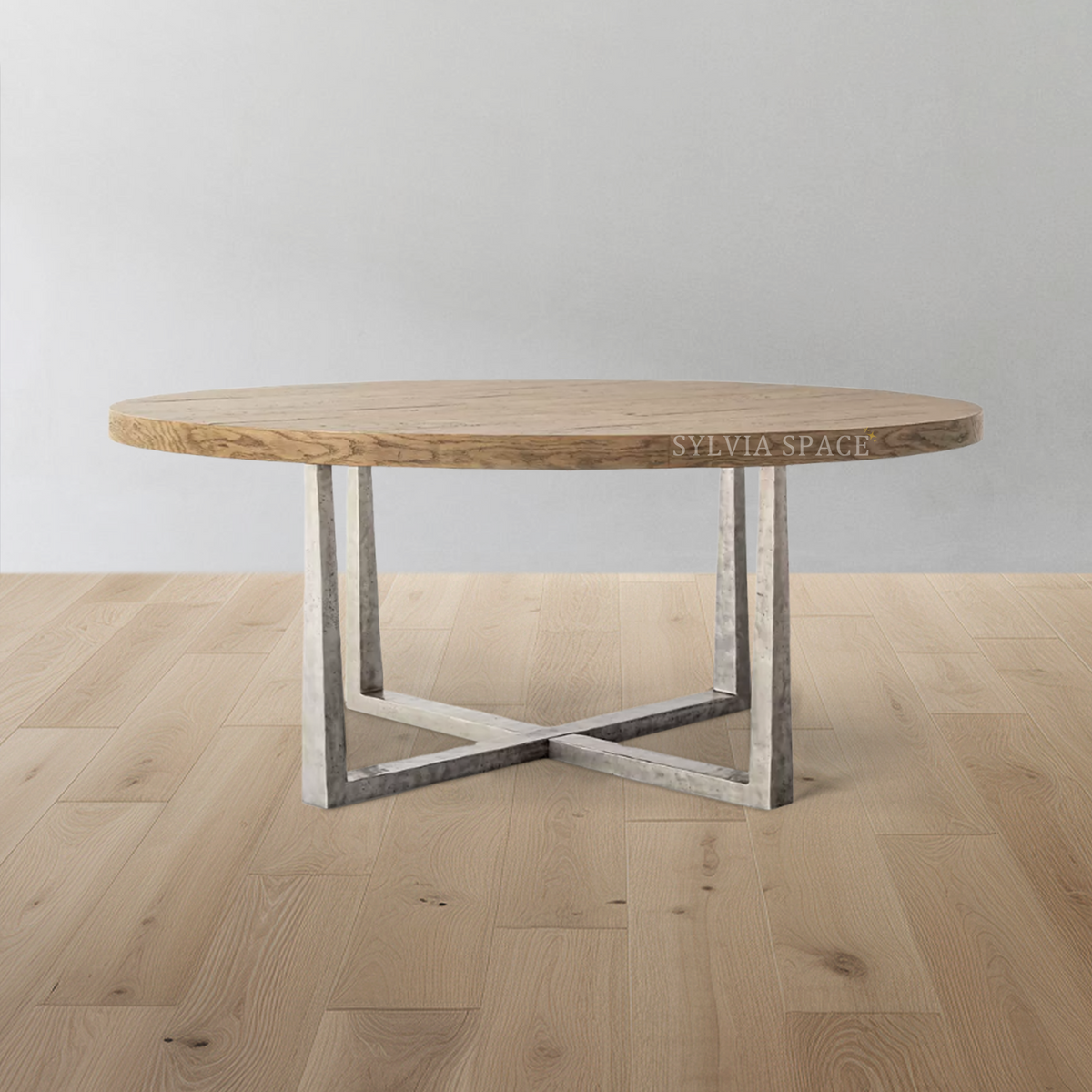 T-Brace Round Dining Table