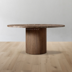 Byron Emperador Round Dining Table