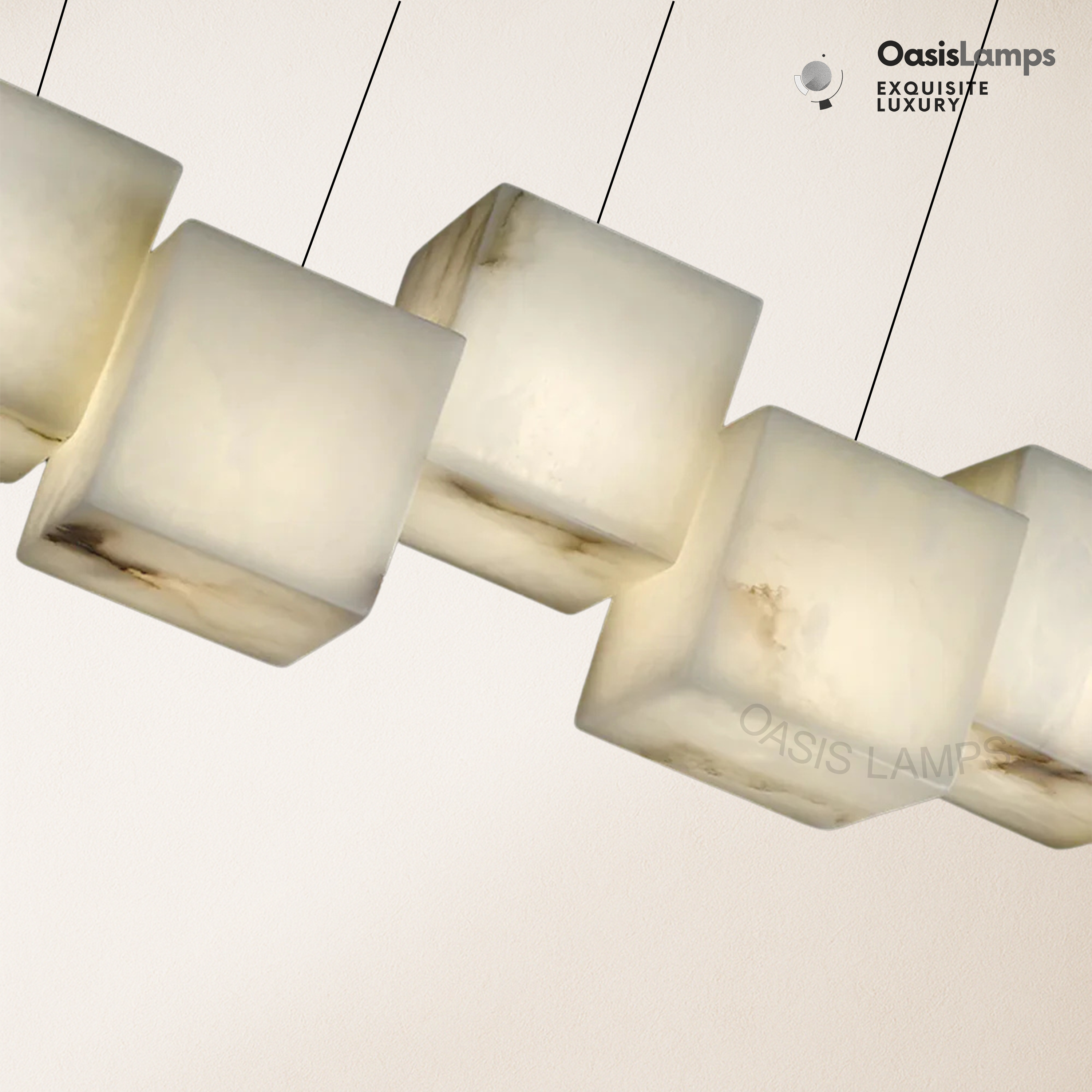 Dave Simple Alabaster Box chandelier